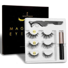 Load image into Gallery viewer, SEXYSHEEP Magnetic Eyelashes Eyeliner Eyelash Curler Set5 Magnet Natural Long Magnetic False Eyelashes With Magnetic Eyeliner